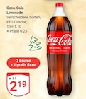 Aktuelle Coca Cola Angebote bei GLOBUS in Oberhausen Aktuelles Limonade Angebot bei GLOBUS in Oberhausen ab 2,19 €