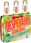 BIÈRE DESPERADOS SUNLIGHT CITRON & CITRON VERT - DESPERADOS en promo chez Auchan Hypermarché Avignon à 3,95 €