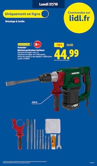 Promotion Marteau dans le prospectus Lidl, valable du 23/10/2025 au 29/10/2025 Promo Marteau dans le catalogue Lidl du moment à la page 73