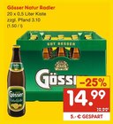 Natur Radler im Angebot bei Netto Marken-Discount in Arnsberg Natur Radler Angebote von Gösser bei Netto Marken-Discount Arnsberg für 14,99 €