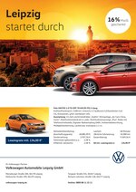 Volkswagen Prospekt für Leipzig mit 2 Seiten Volkswagen Prospekt für Leipzig: "Leipzig startet durch", 2 Seiten, 01.08.2020 - 28.08.2020