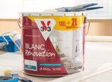 Peinture Blanc Rénovation mat 10 L + 2 L gratuits - V33 en promo chez Mr. Bricolage Castres à 69,90 €