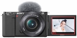 Aktuelles Alpha ZV-E10 + 16-50 mm Vlogger-Kamera Angebot bei MediaMarkt Saturn in Moers ab 649,00 €
