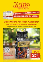 Netto Marken-Discount Prospekt für Hoyerswerda mit 2 Seiten Netto Marken-Discount Prospekt für Hoyerswerda: "Diese Woche mit tollen Angeboten", 2 Seiten, 07.07.2025 - 12.07.2025