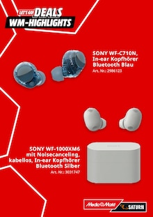 Kopfhörer im aktuellen MediaMarkt Saturn Prospekt (Leverkusen) Kopfhörer im MediaMarkt Saturn Prospekt "LET'S GO! DEALS WM-HIGHLIGHTS" mit 6 Seiten (Leverkusen)