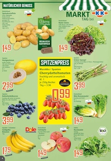 Tomaten im K+K - Klaas & Kock Prospekt "Wenn Lebensmittel, dann K+K" mit 12 Seiten (Essen)