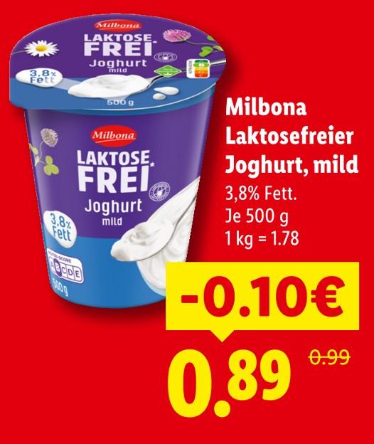 Laktosefreier Joghurt, mild