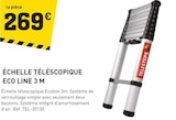 Tout Faire Mauvezin - Promo Échelle télescopique Eco Line 3 m Promo Échelle télescopique Eco Line 3 m à 269,00 € dans le catalogue Tout Faire à Mauvezin