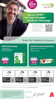 mea - meine apotheke Prospekt der Woche "Unsere November-Angebote" Seite 1, 01.11.2025 bis 30.11.2025 für Trier Aktueller mea - meine apotheke Prospekt "Unsere November-Angebote" Seite 1 von 4 Seiten für Trier