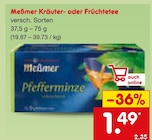 Kräutertee Angebote von Meßmer bei Netto Marken-Discount Würzburg für 1,49 €