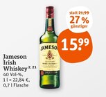 Irish Whiskey Angebote von Jameson bei tegut Kassel für 15,99 €