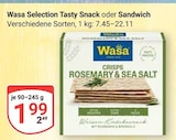 Selection Tasty Snack im Angebot bei GLOBUS in Krefeld Selection Tasty Snack Angebote von Wasa bei GLOBUS Krefeld für 1,99 €