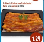 Grillbauch-Scheiben vom Strohschwein bei EDEKA im Wettenberg Prospekt für 1,29 €