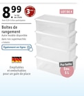 Boîtes de rangement en promo chez Lidl Calais à 8,99 €