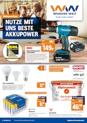 Aktueller Werkers Welt Prospekt mit Bohrmaschine, "NUTZE MIT UNS BESTE AKKUPOWER", Seite 1