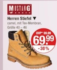 Herren Stiefel im V-Markt Prospekt Herren Stiefel von Mustang Shoes im aktuellen V-Markt Prospekt für 69,99 €
