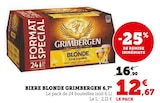 Biere blonde 6,7° - Grimbergen en promo chez Super U Pierrefitte-sur-Seine à 12,67 €