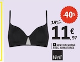 Soutien-gorge avec armatures - WELL - E.Leclerc à Aulnay-sous-Bois Soutien-gorge avec armatures - WELL en promo chez E.Leclerc Aulnay-sous-Bois à 11,97 €