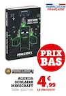 Agenda Scolaire - Minecraft en promo chez Super U Agenda Scolaire - Minecraft dans le catalogue Super U
