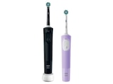 Vitality Pro Duopack Elektrische Zahnbürste Schwarz/Lila, Reinigungstechnologie: Mikrovibrationen von ORAL-B im aktuellen MediaMarkt Saturn Prospekt für 43,99 €