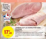 Jambon cuit le charcutier avec couenne à Intermarché dans Sauviat-sur-Vige