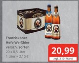 Hefe Weißbier Angebote von Franziskaner bei Getränkefachmarkt Rausch Gießen für 20,99 €