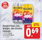 Spezi, Cola, Orangen-oder Zitronenlimonade im Angebot bei WEZ in Bad Oeynhausen Spezi, Cola, Orangen-oder Zitronenlimonade Angebote von Paulaner bei WEZ Bad Oeynhausen für 0,69 €