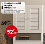 Meuble dessus WC 1 étagère en promo chez Maxi Bazar Créteil à 52,49 €