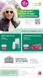 mea - meine apotheke Apotheken Prospekt der aktuellen Woche mit 4 Seiten, gültig von 01.05.2026 bis 31.05.2026, in St. Georgen und Umgebung Aktueller mea - meine apotheke Apotheken Prospekt in St. Georgen und Umgebung, "Unsere Mai-Angebote" mit 4 Seiten, 01.05.2026 - 31.05.2026