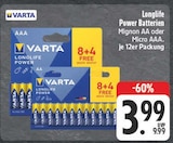 Aktuelles Longlife Power Batterien Mignon AA Angebot bei E center in Dresden ab 3,99 €
