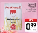 Weizenmehl Type 405 Angebote von Frankenmehl bei E center Nürnberg für 0,99 €