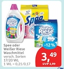 Waschmittel von Spee oder Weißer Riese für 3,49 € bei budni im Angebot Waschmittel von Spee oder Weißer Riese im aktuellen budni Prospekt