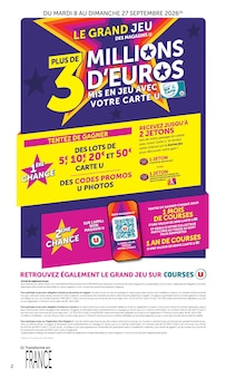 Catalogue de la semaine "U Express" avec 2 pages, valide du 15/09/2026 au 27/09/2026 pour Vandœuvre-lès-Nancy et alentours Prospectus de la semaine "U Express" avec 2 pages, valide du 15/09/2026 au 27/09/2026 pour Vandœuvre-lès-Nancy et alentours