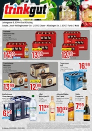 Trinkgut Prospekt "Aktuelle Angebote", 4 Seiten, 02.03.2026 - 02.03.2026 Aktueller Trinkgut Prospekt, "Aktuelle Angebote", mit Angeboten der Woche, gĂŒltig von 02.03.2026 bis 02.03.2026