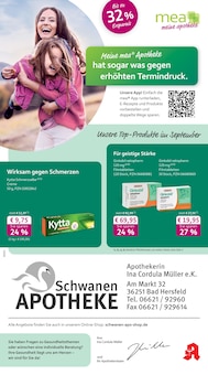 mea - meine apotheke Prospekt der Woche "Unsere September-Angebote" Seite 1, 01.09.2026 bis 30.09.2026 für Bad Hersfeld Aktueller mea - meine apotheke Prospekt "Unsere September-Angebote" Seite 1 von 4 Seiten für Bad Hersfeld