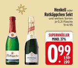 Sekt von Henkell oder Rotkäppchen im aktuellen EDEKA Prospekt für 0,99 €