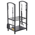 HOMCOM Kaminholzständer schwarz B/H/L: ca. 30x75x40 cm ca. 100 kg  im aktuellen POCO Prospekt für 46,99 €