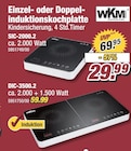 Einzel- oder Doppel-Induktionskochplatte Angebote von WK&M bei POCO Krefeld für 29,99 €