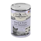 LandFleisch Cat Adult Pastete Rind + Pute + Shrimps 400 g im Angebot bei Zookauf in Wermelskirchen LandFleisch Cat Adult Pastete Rind + Pute + Shrimps 400 g Angebote von Landfleisch bei Zookauf Wermelskirchen für 1,49 €