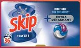 Lessive Capsules Ultimate Trio Tout En 1 + Extra Détachant X36 - Skip en promo chez Intermarché Laval à 8,78 €