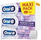 Dentifrice 3d white advanced luxe perfection blancheur avancée - ORAL B dans le catalogue Intermarché