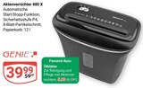 Aktenvernichter 480 X im Angebot bei GLOBUS in Bochum Aktenvernichter 480 X Angebote von Genie bei GLOBUS Bochum für 5,99 €