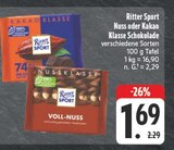 Aktuelles Nuss Klasse Schokolade Angebot bei EDEKA in Fürth ab 1,69 €