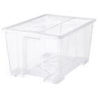 Box mit Deckel transparent 79x57x43 cm/130 l Angebote von SAMLA bei IKEA Mönchengladbach für 19,99 €