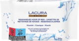 Lingettes de nettoyage de voyage - LACURA en promo à 0,99 € chez Aldi Lingettes de nettoyage de voyage - LACURA dans le catalogue Aldi