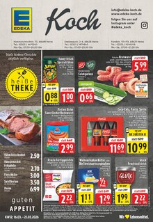 Coca Cola im EDEKA Prospekt "Aktuelle Angebote" mit 24 Seiten (Herne)