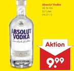 Aktuelles Absolut Vodka Angebot bei Netto Marken-Discount in Recklinghausen ab 9,99 €