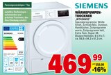 WÄRMEPUMPEN-TROCKNER Angebote von SIEMENS bei E center Ulm für 469,99 €