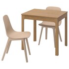 Tisch und 2 Stühle Eiche/weiß beige Angebote von EKEDALEN / ODGER bei IKEA Kiel für 328,98 €