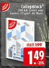 Collegeblock im Angebot bei EDEKA in Osnabrück Collegeblock Angebote von Gut & Günstig bei EDEKA Osnabrück für 1,49 €